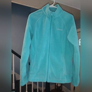 Columbia Women's Size Large Mint Green Fleece Jacket